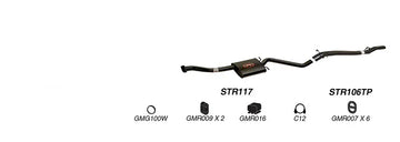 Redback 2.5" Catback Exhaust for Holden Calais , Commodore VS with Rear Muffler Delete - Brixton 4x4 - Buy Online Now!